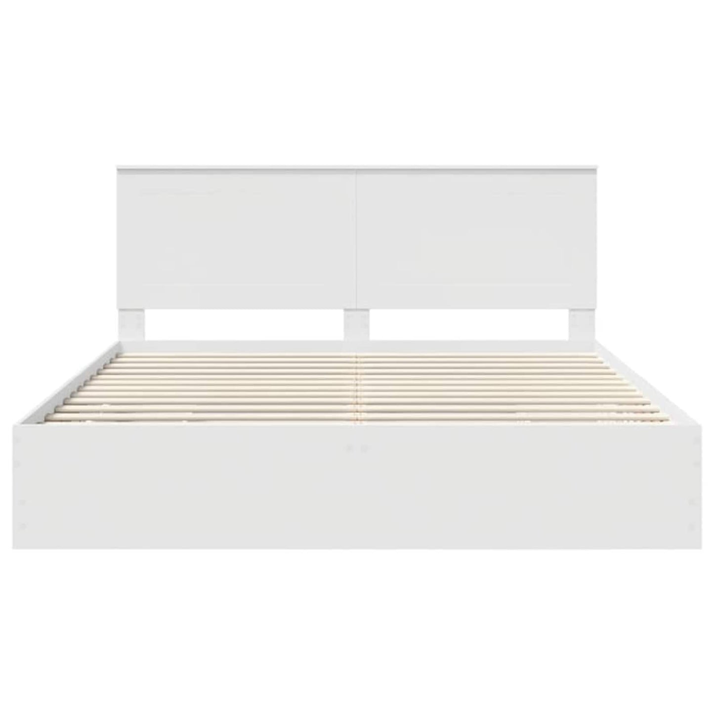 Struttura del letto Bianco 200 x 200 cm Legno Ingegnerizzato | homemem39