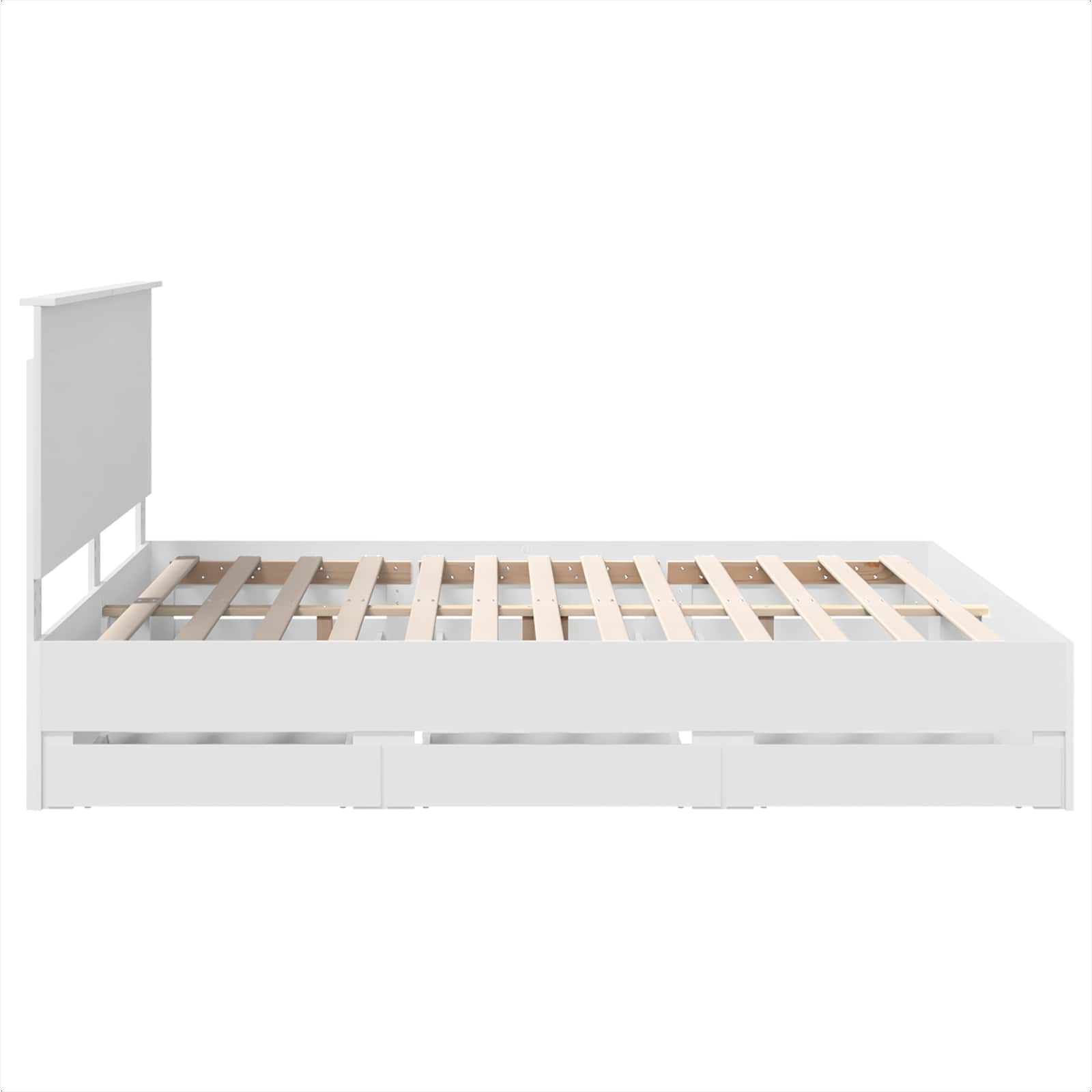 Struttura del letto Bianco 200 x 200 cm Legno Ingegnerizzato | homemem39