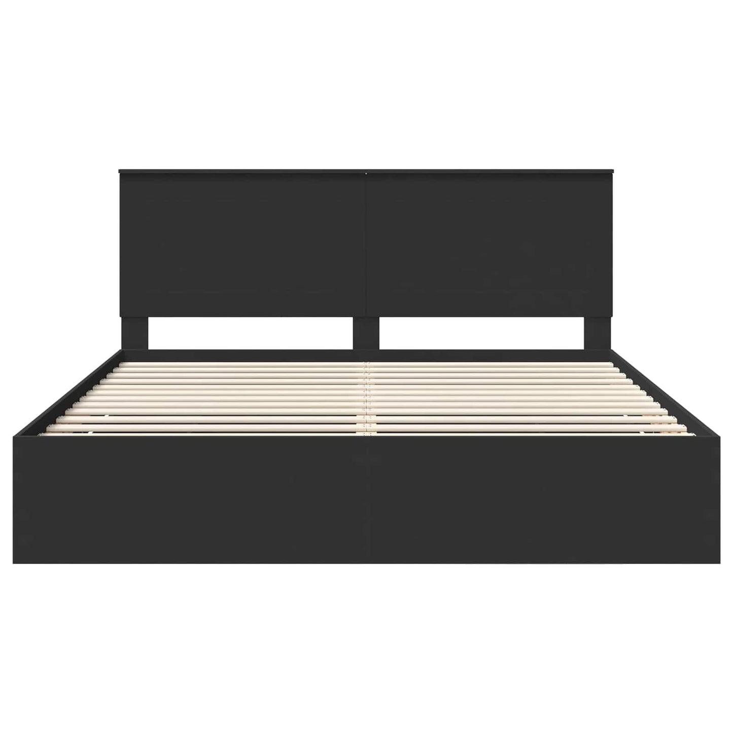 Struttura del letto Nero 200 x 200 cm Legno Ingegnerizzato | homemem39