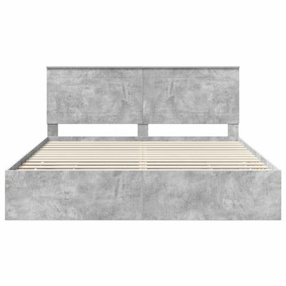 Struttura del letto con cassetto Grigio cemento 200 x 200 cm | homemem39