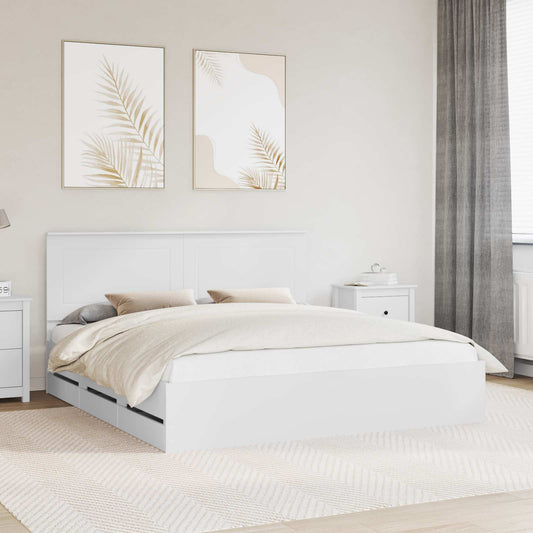 Struttura del letto Bianco 180 x 200 cm Legno Ingegnerizzato | homemem39