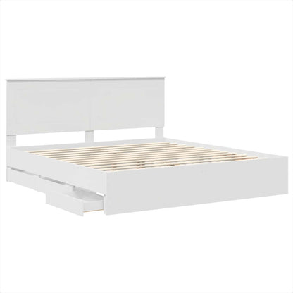 Struttura del letto Bianco 180 x 200 cm Legno Ingegnerizzato