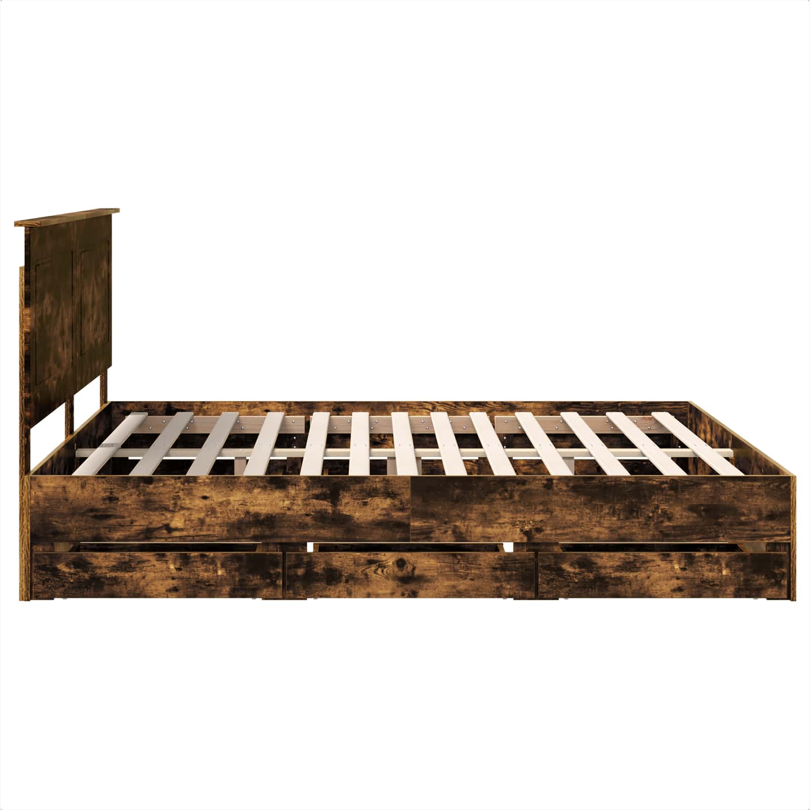Struttura del letto con cassetto Rovere fumé 180 x 200 cm | homemem39