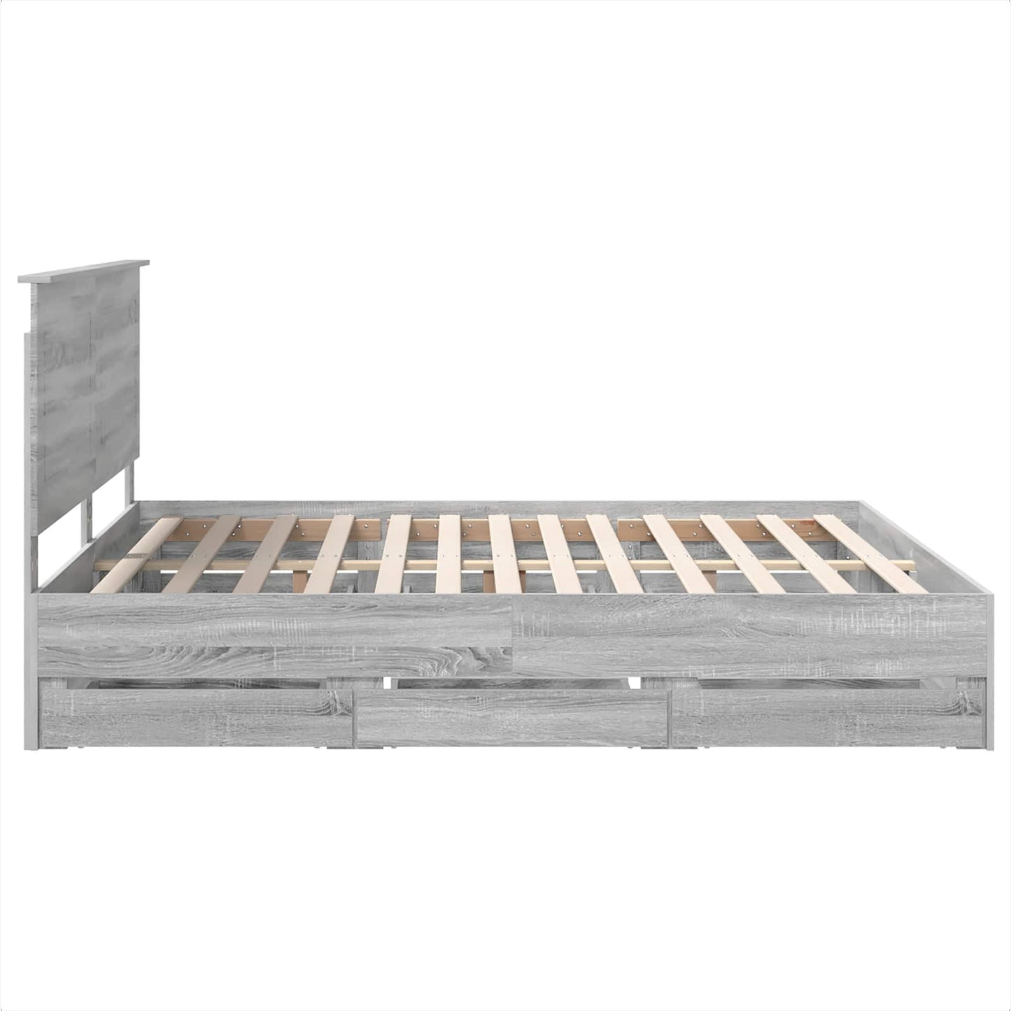 Struttura del letto con cassetto Grigio Sonoma 180 x 200 cm | homemem39