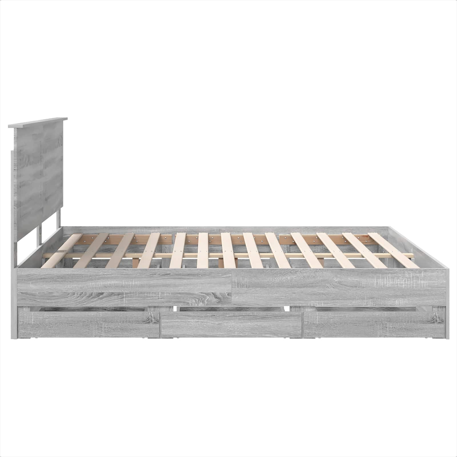 Struttura del letto con cassetto Grigio Sonoma 180 x 200 cm | homemem39