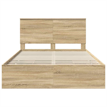 Struttura del letto con cassetto Rovere Sonoma 160 x 200 cm