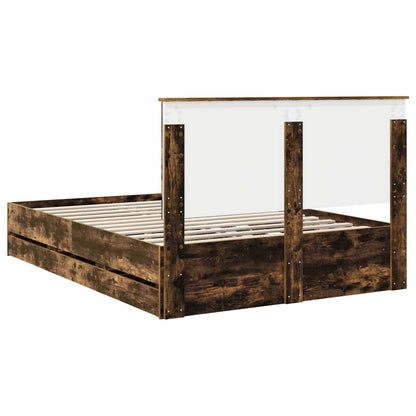 Struttura del letto con cassetto Rovere fumé 160 x 200 cm | homemem39