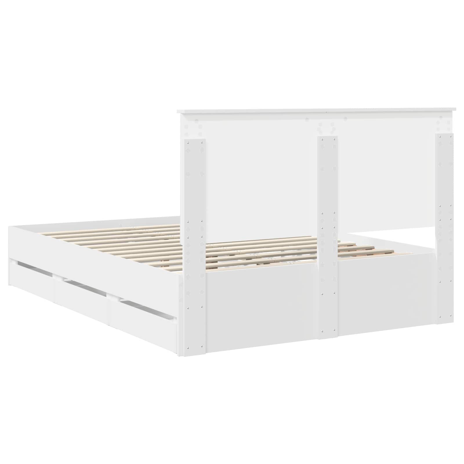 Struttura del letto Bianco 150 x 200 cm Legno Ingegnerizzato | homemem39