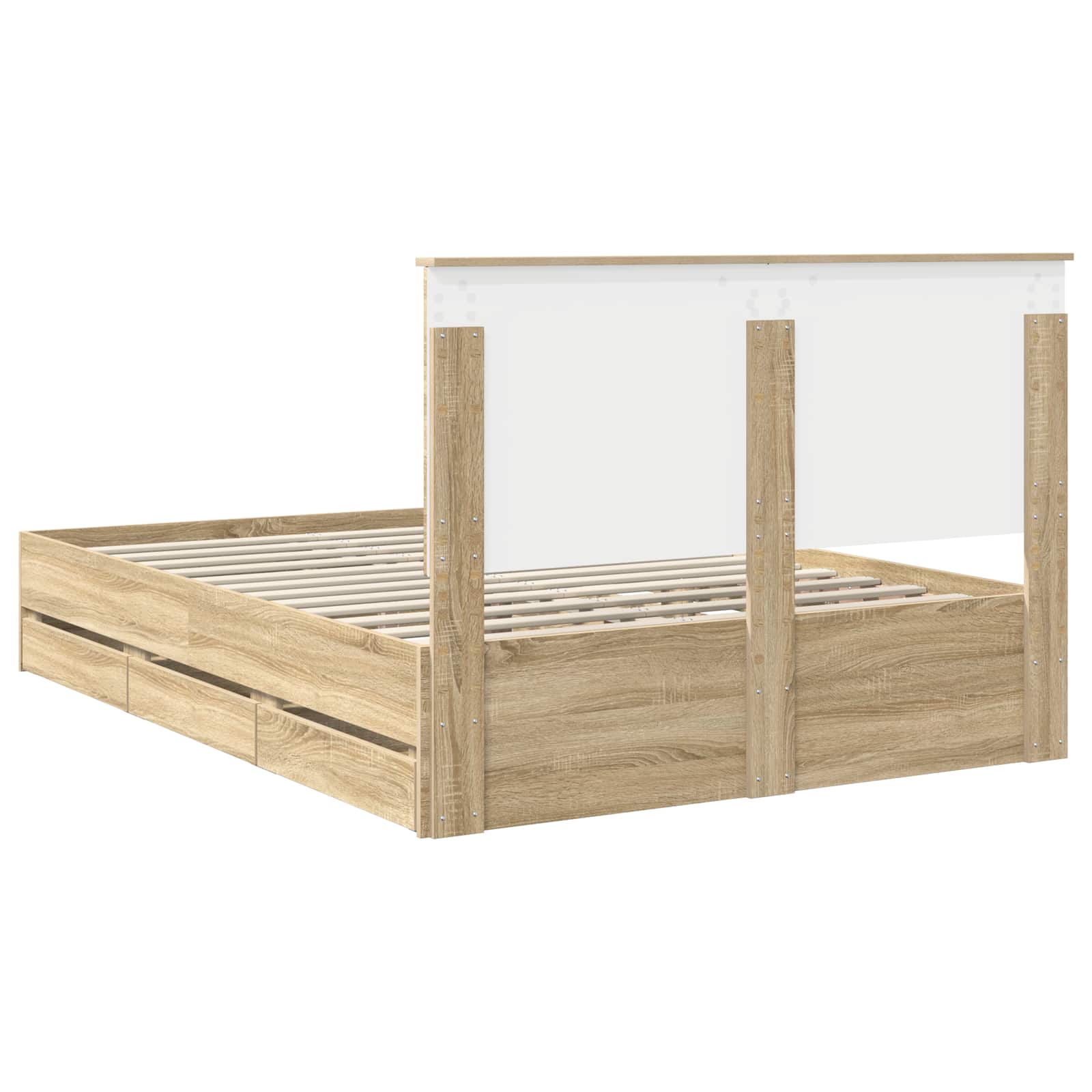 Struttura del letto con cassetto Rovere Sonoma 150 x 200 cm - homemem39