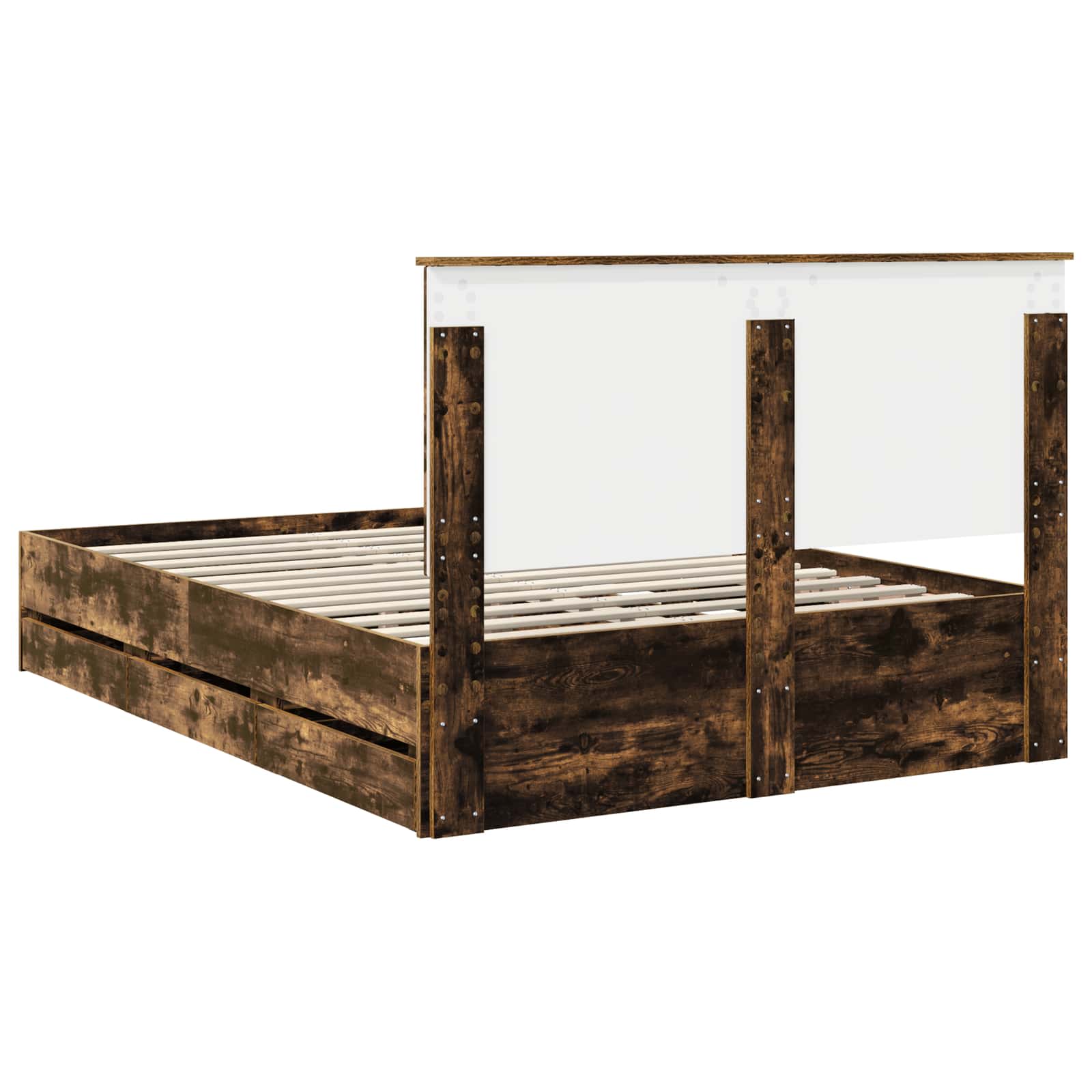 Struttura del letto con cassetto Rovere fumé 150 x 200 cm | homemem39