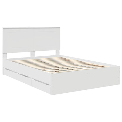 Struttura del letto Bianco 140 x 190 cm Legno Ingegnerizzato