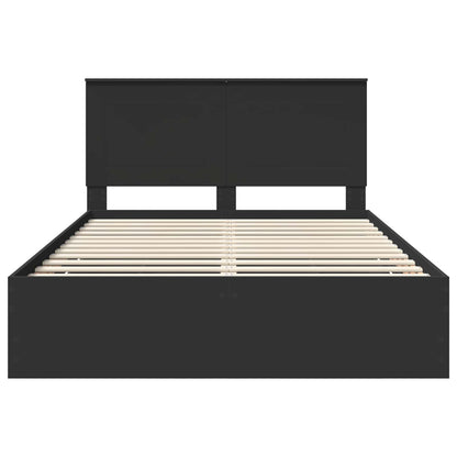 Struttura del letto Nero 140 x 190 cm Legno Ingegnerizzato