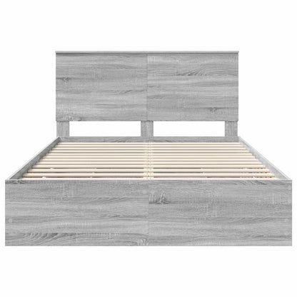 Struttura del letto con cassetto Grigio Sonoma 140 x 190 cm