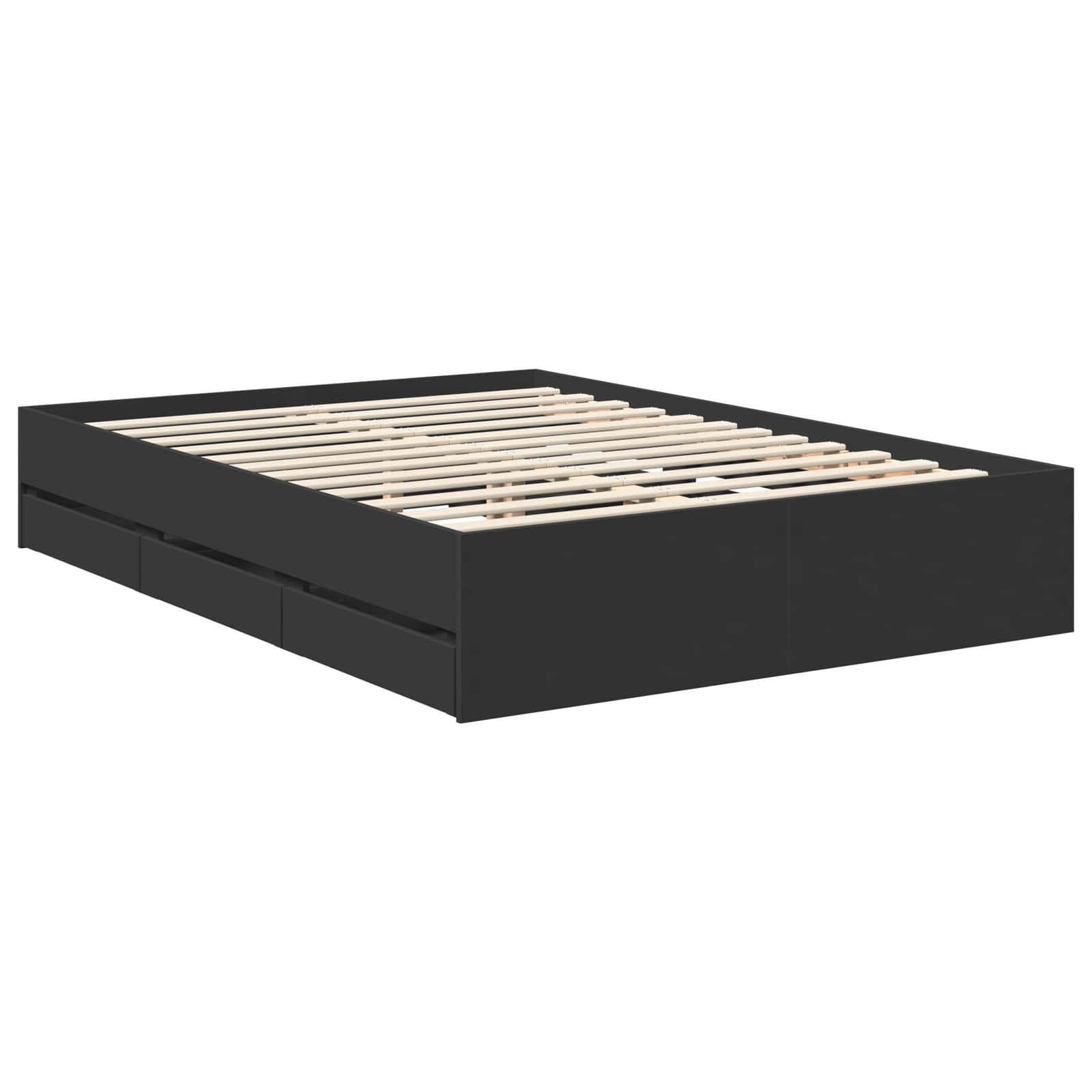 Struttura del letto Nero 140 x 200 cm Legno Ingegnerizzato | homemem39