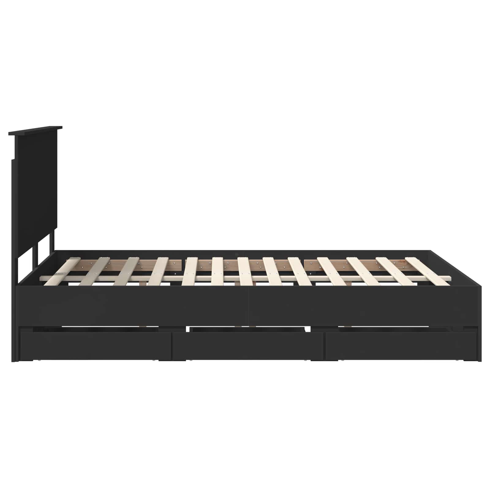 Struttura del letto Nero 140 x 200 cm Legno Ingegnerizzato | homemem39
