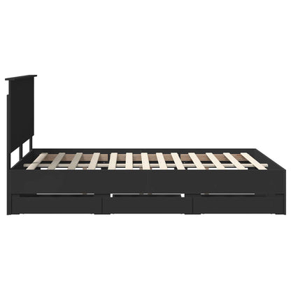 Struttura del letto Nero 140 x 200 cm Legno Ingegnerizzato | homemem39