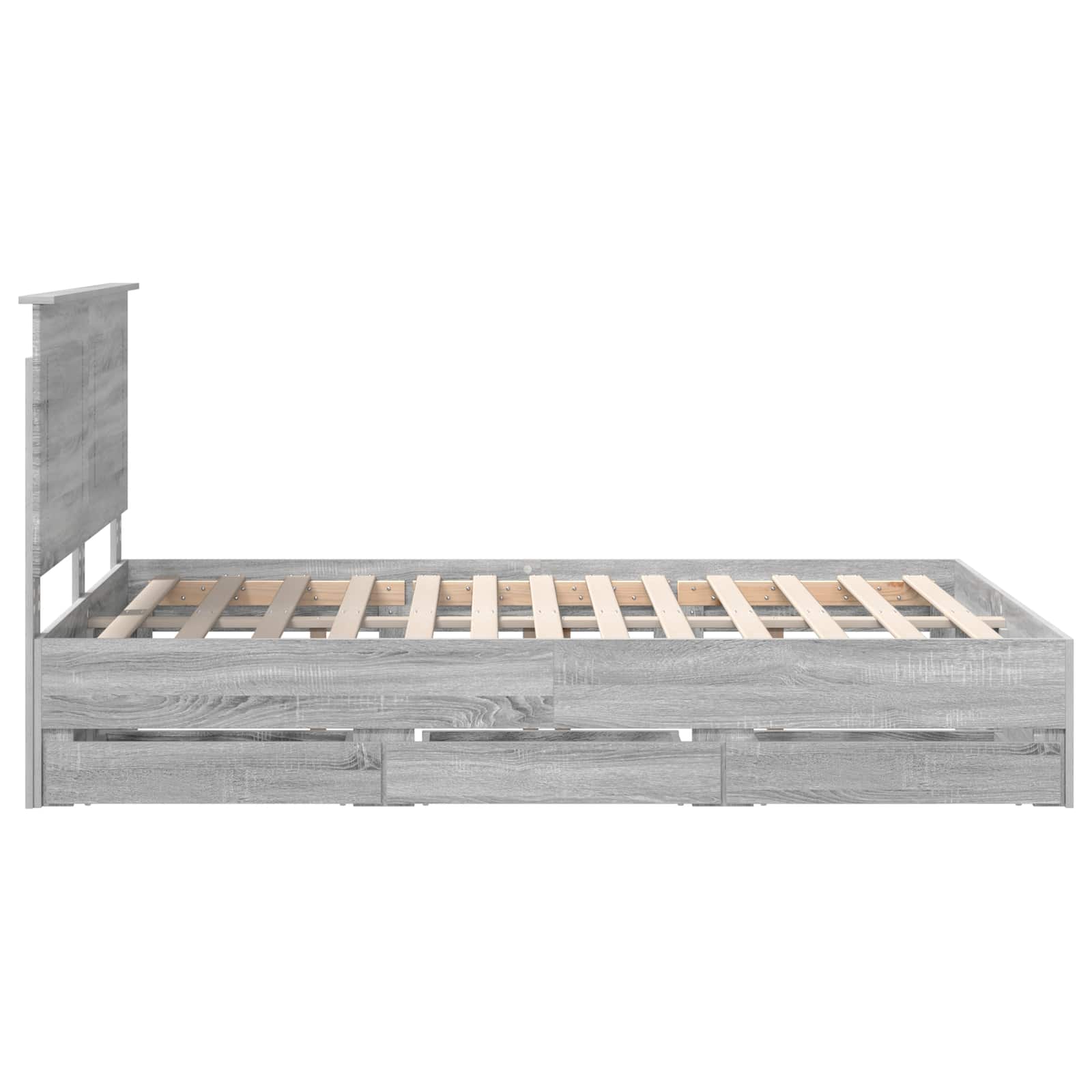 Struttura del letto con cassetto Grigio Sonoma 140 x 200 cm | homemem39