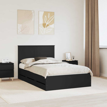 Struttura del letto Nero 120 x 190 cm Legno Ingegnerizzato
