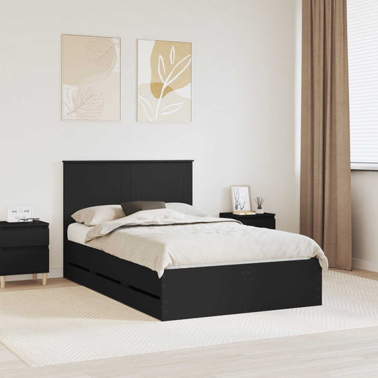 Struttura del letto Nero 120 x 190 cm Legno Ingegnerizzato