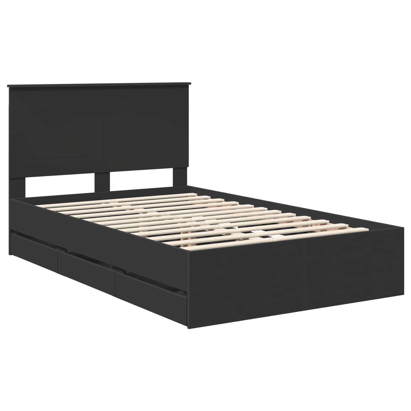 Struttura del letto Nero 120 x 190 cm Legno Ingegnerizzato | homemem39