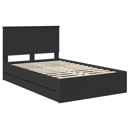 Struttura del letto Nero 120 x 190 cm Legno Ingegnerizzato | homemem39