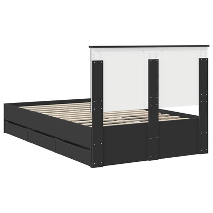 Struttura del letto Nero 120 x 190 cm Legno Ingegnerizzato