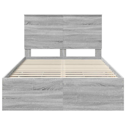 Struttura del letto con cassetto Grigio Sonoma 120 x 190 cm