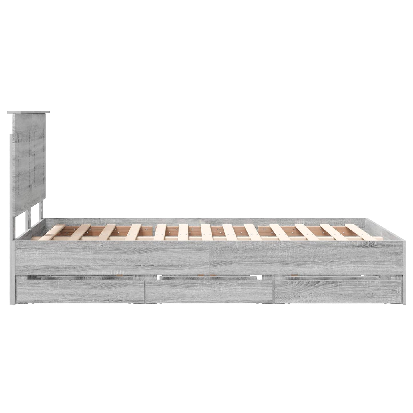 Struttura del letto con cassetto Grigio Sonoma 120 x 190 cm | homemem39