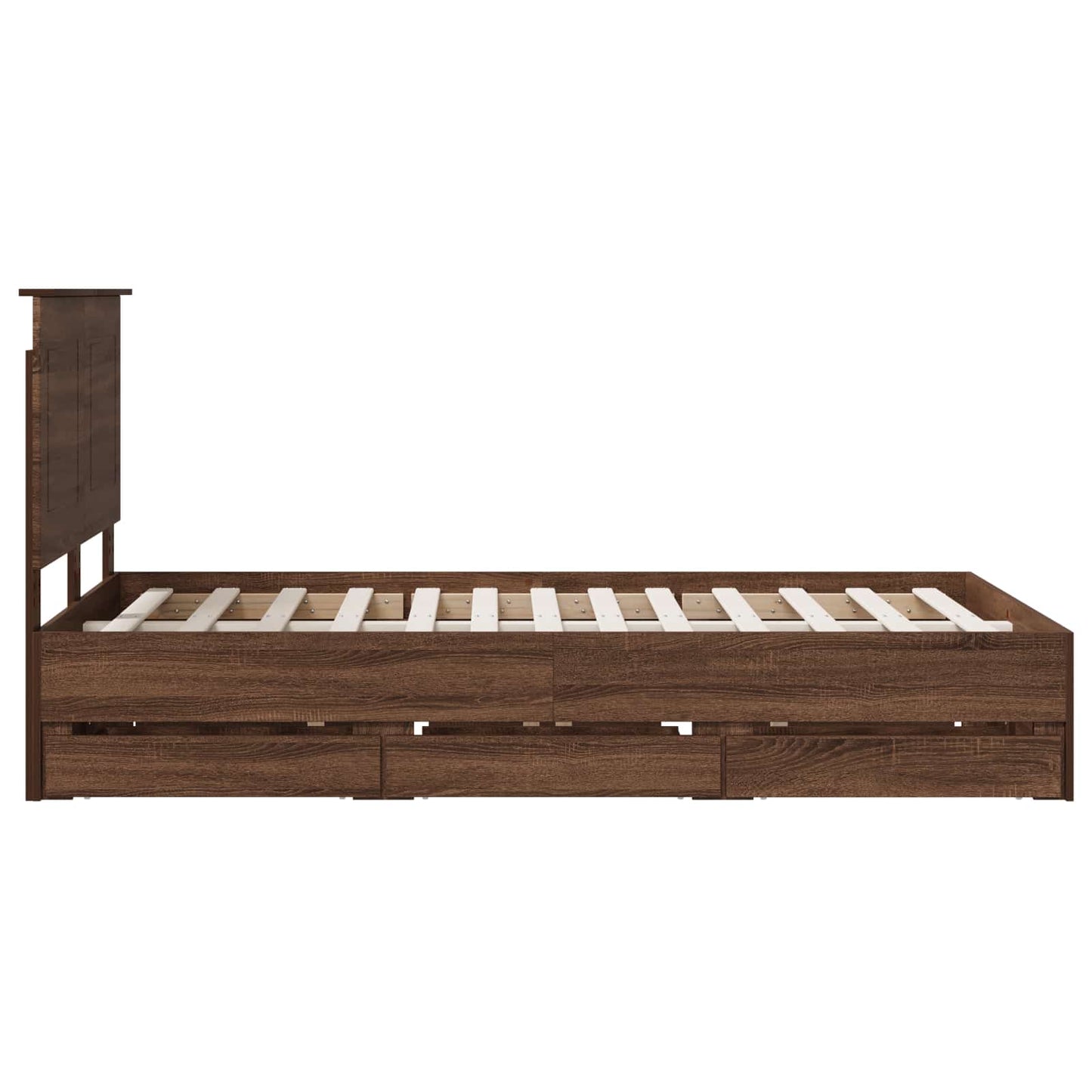 Struttura del letto con cassetto Rovere Marrone 120 x 190 cm