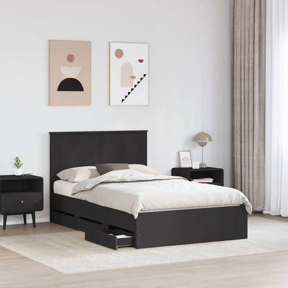 Struttura del letto Nero 120 x 200 cm Legno Ingegnerizzato