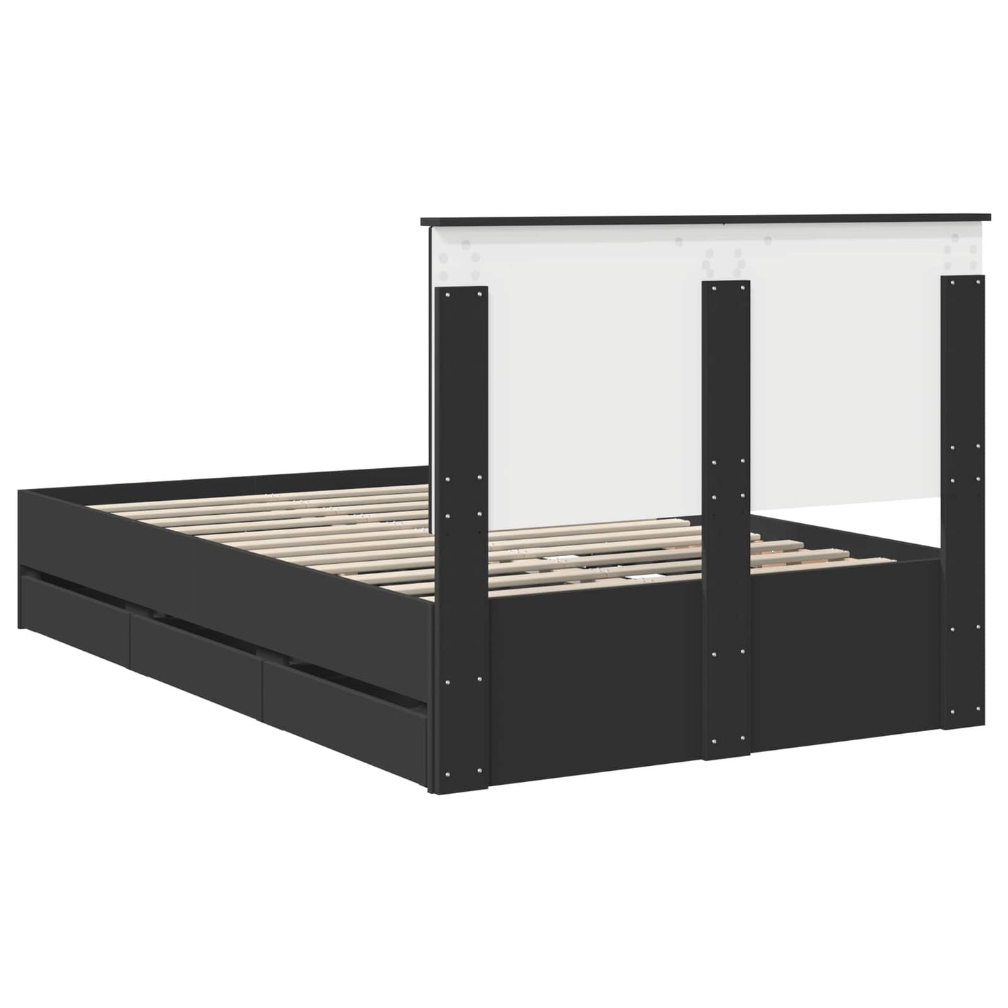 Struttura del letto Nero 120 x 200 cm Legno Ingegnerizzato