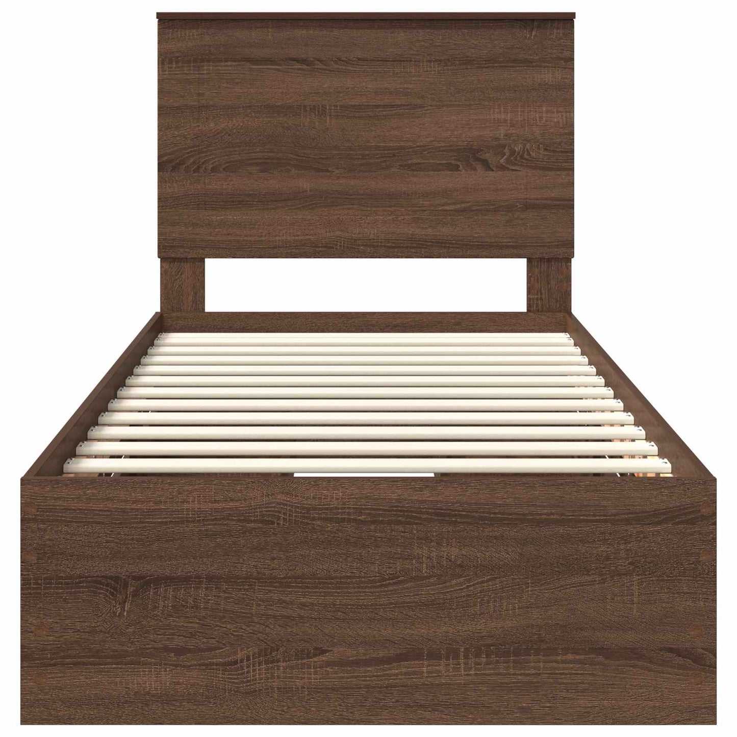 Struttura del letto con cassetto Rovere Marrone 100 x 200 cm