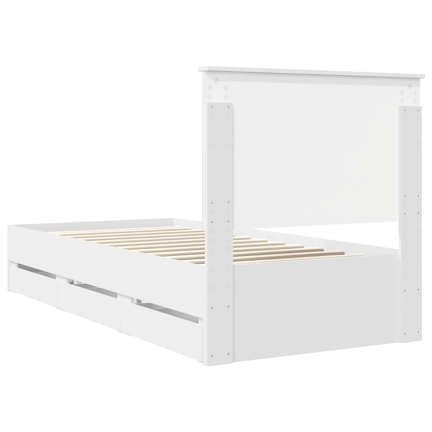Struttura del letto Bianco 90 x 190 cm Legno Ingegnerizzato | homemem39