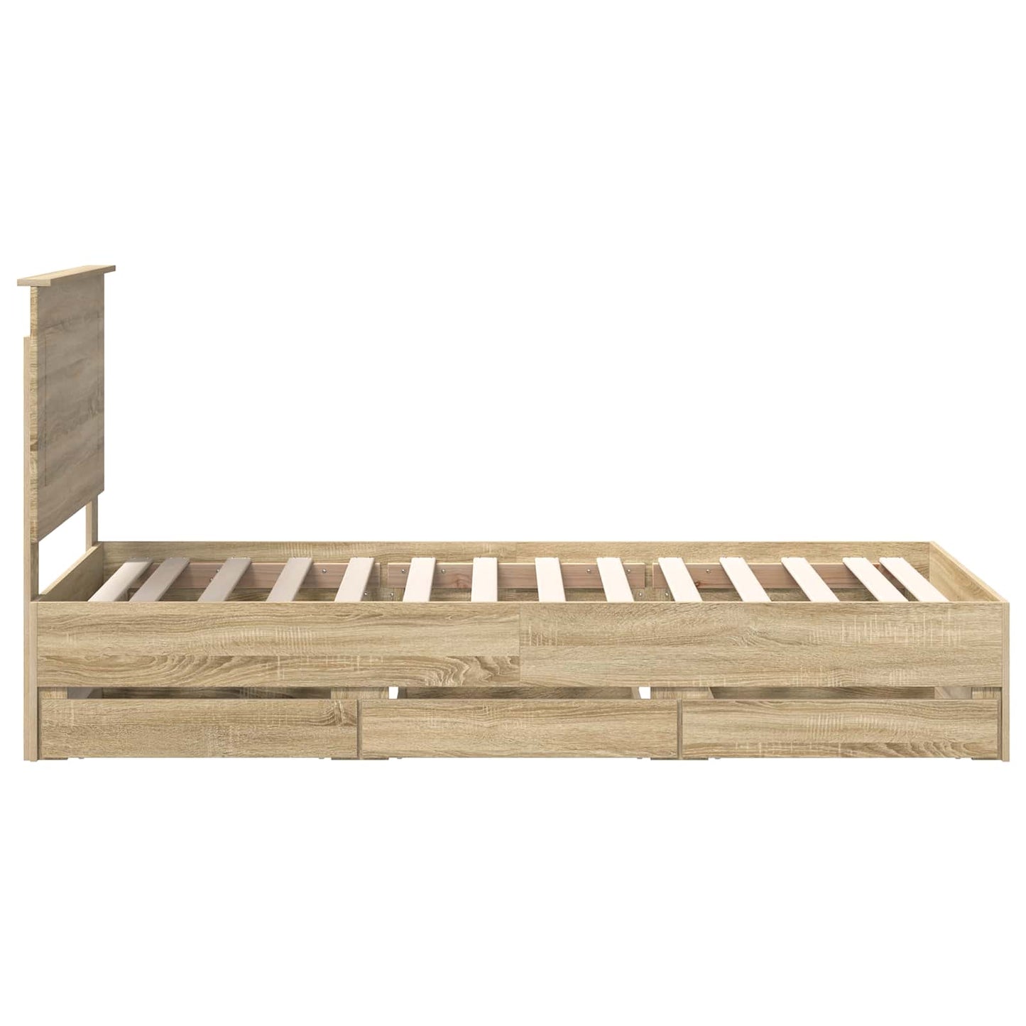 Struttura del letto con cassetto Rovere Sonoma 90 x 190 cm