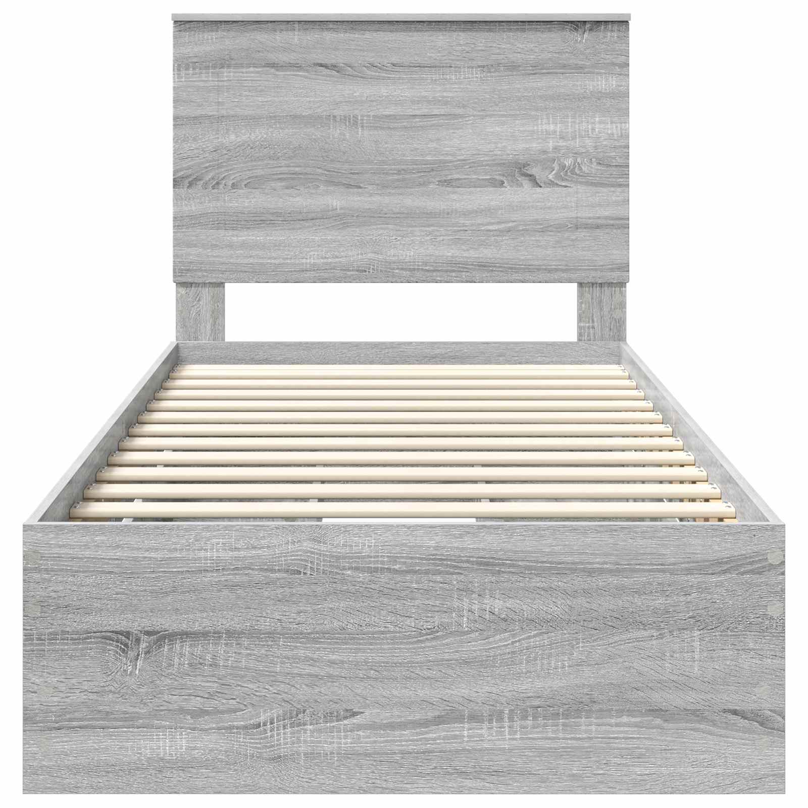 Struttura del letto con cassetto Grigio Sonoma 90 x 200 cm | homemem39