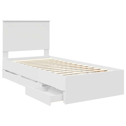 Struttura del letto Bianco 75 x 190 cm Legno Ingegnerizzato | homemem39