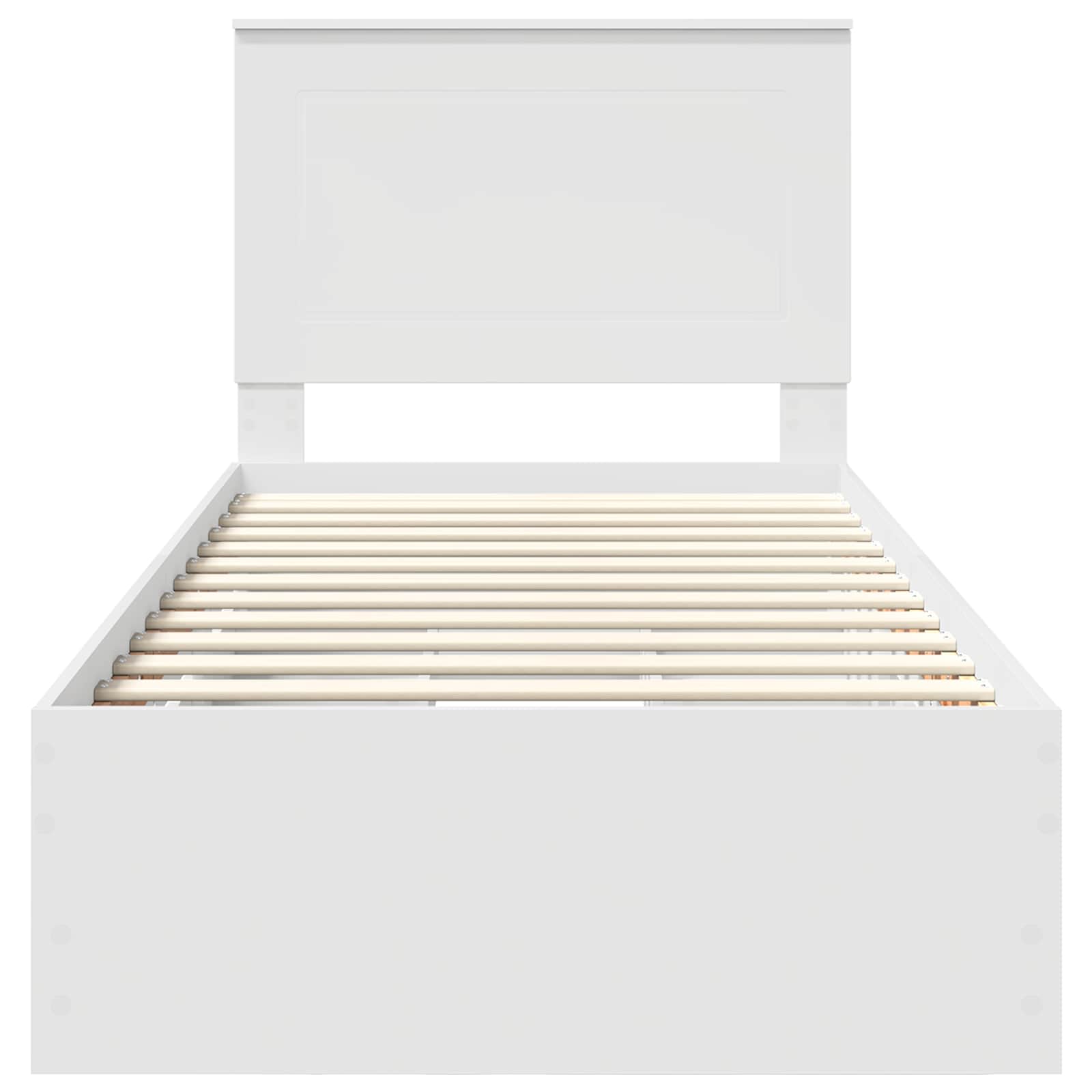 Struttura del letto Bianco 75 x 190 cm Legno Ingegnerizzato | homemem39