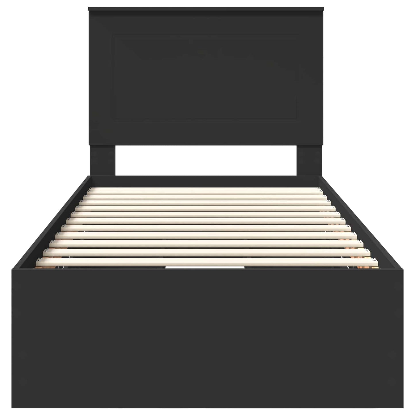 Struttura del letto Nero 75 x 190 cm Legno Ingegnerizzato | homemem39