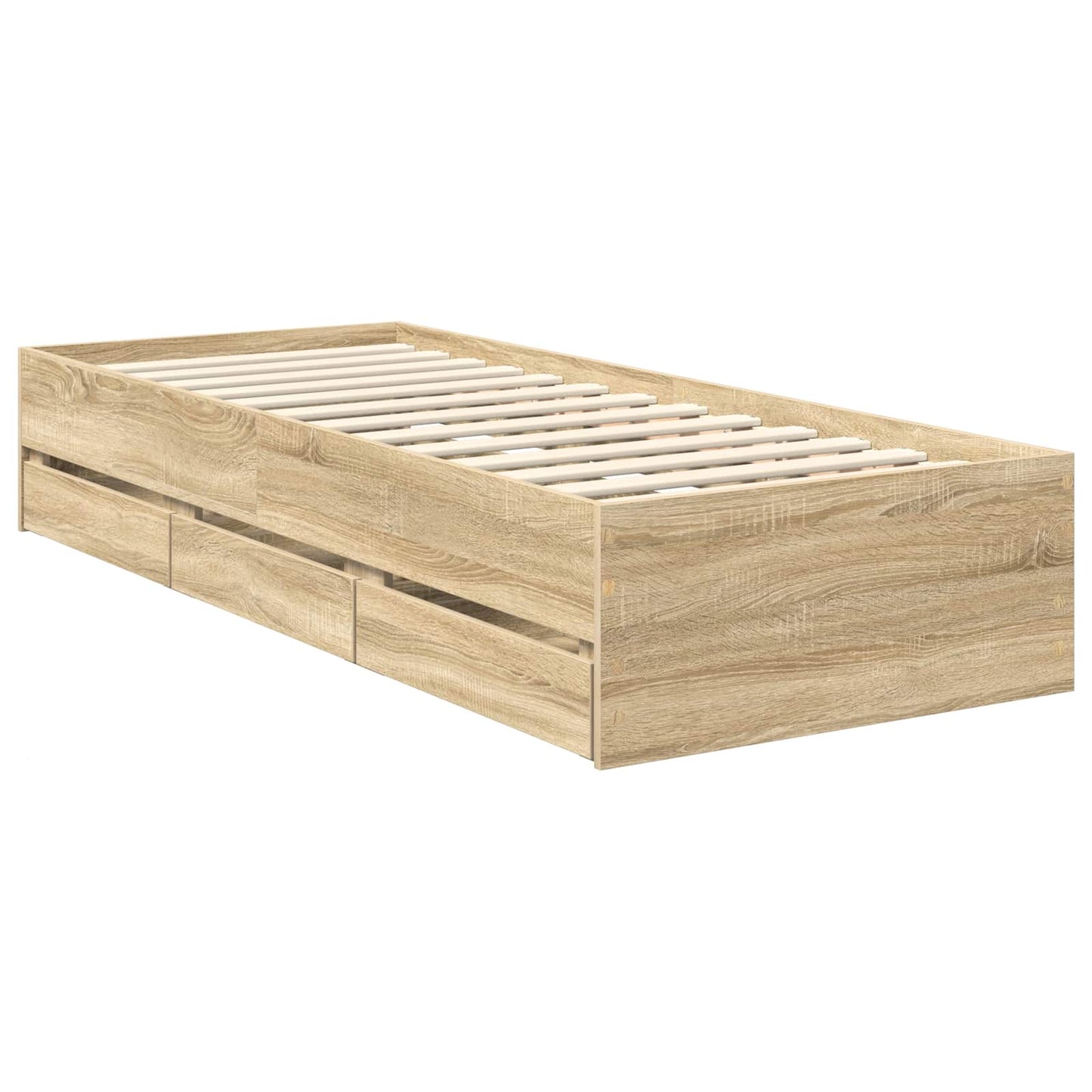 Struttura del letto con cassetto Rovere Sonoma 75 x 190 cm | homemem39