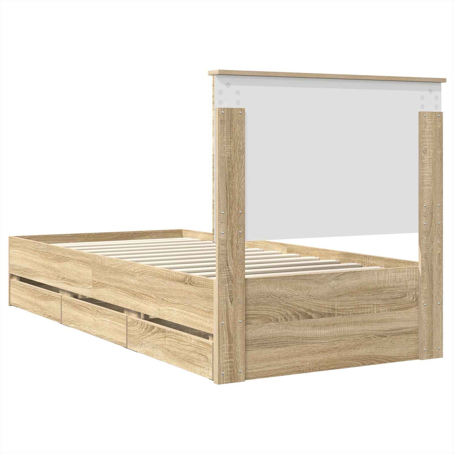 Struttura del letto con cassetto Rovere Sonoma 75 x 190 cm | homemem39