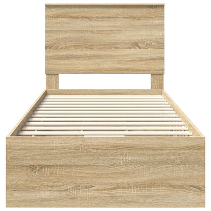 Struttura del letto con cassetto Rovere Sonoma 75 x 190 cm | homemem39