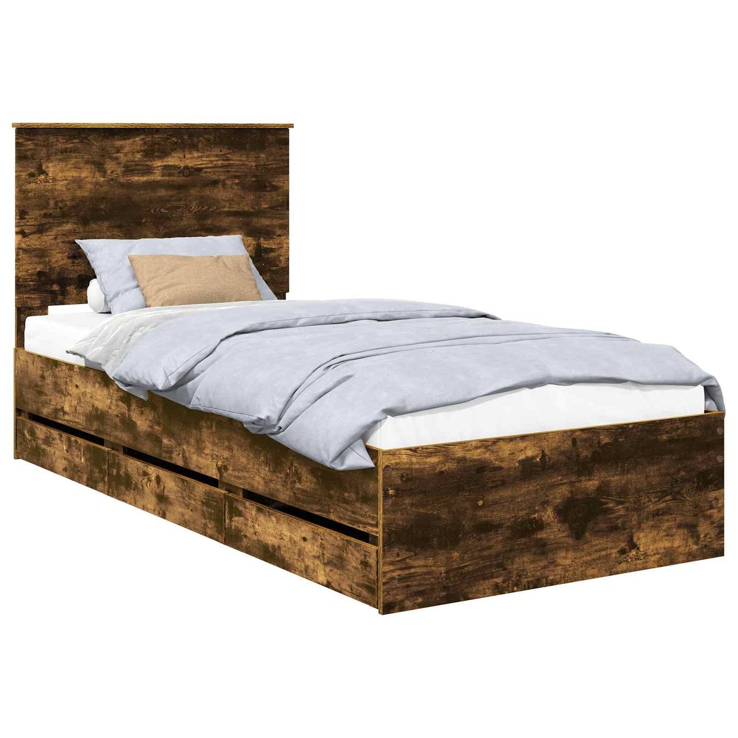 Struttura del letto con cassetto Rovere fumé 75 x 190 cm | homemem39