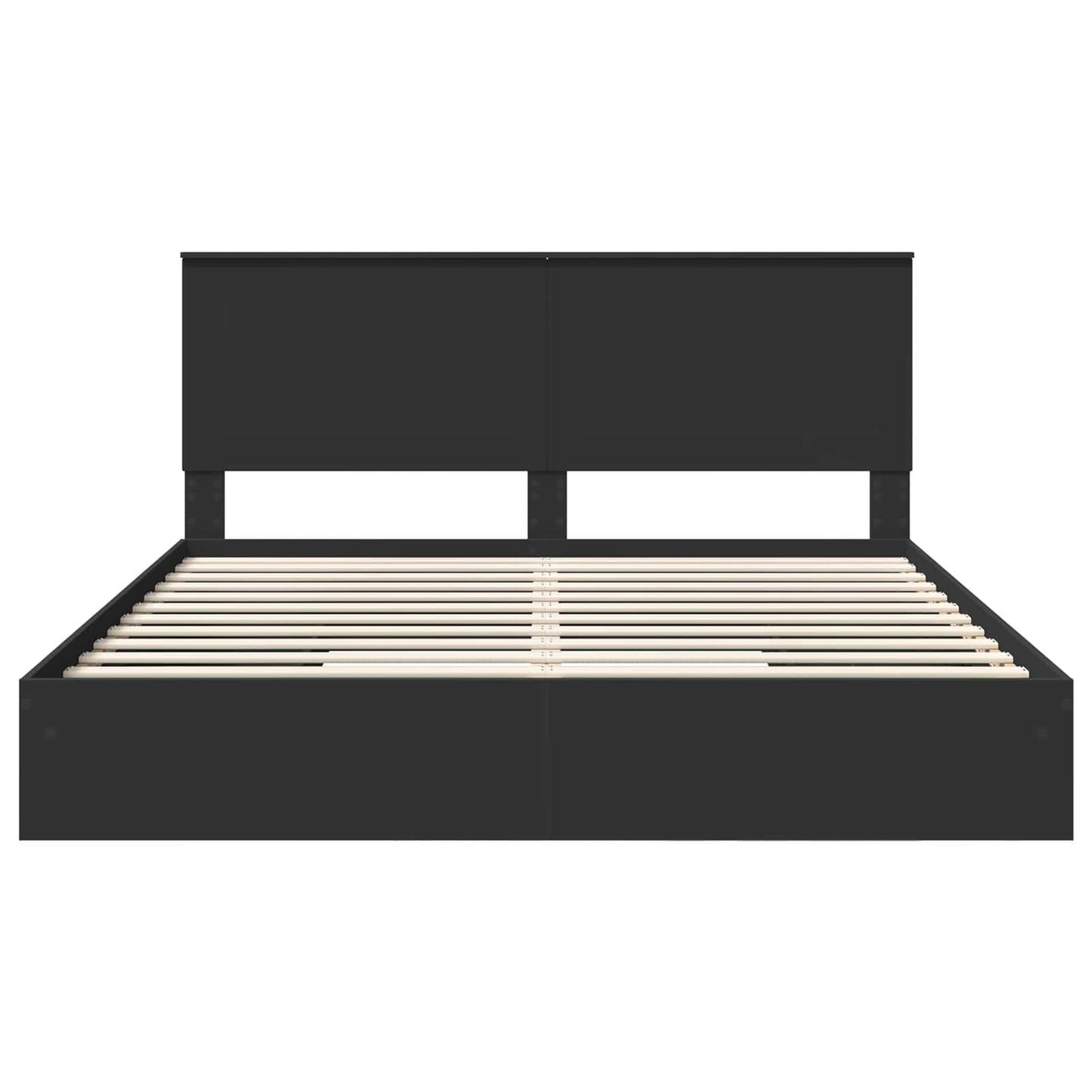 Letto con Contenitore Nero 200 x 200 cm Legno multistrato | homemem39