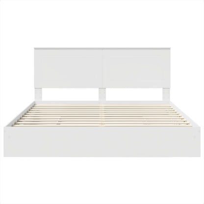 Letto con Contenitore Bianco 180 x 200 cm Legno multistrato | homemem39