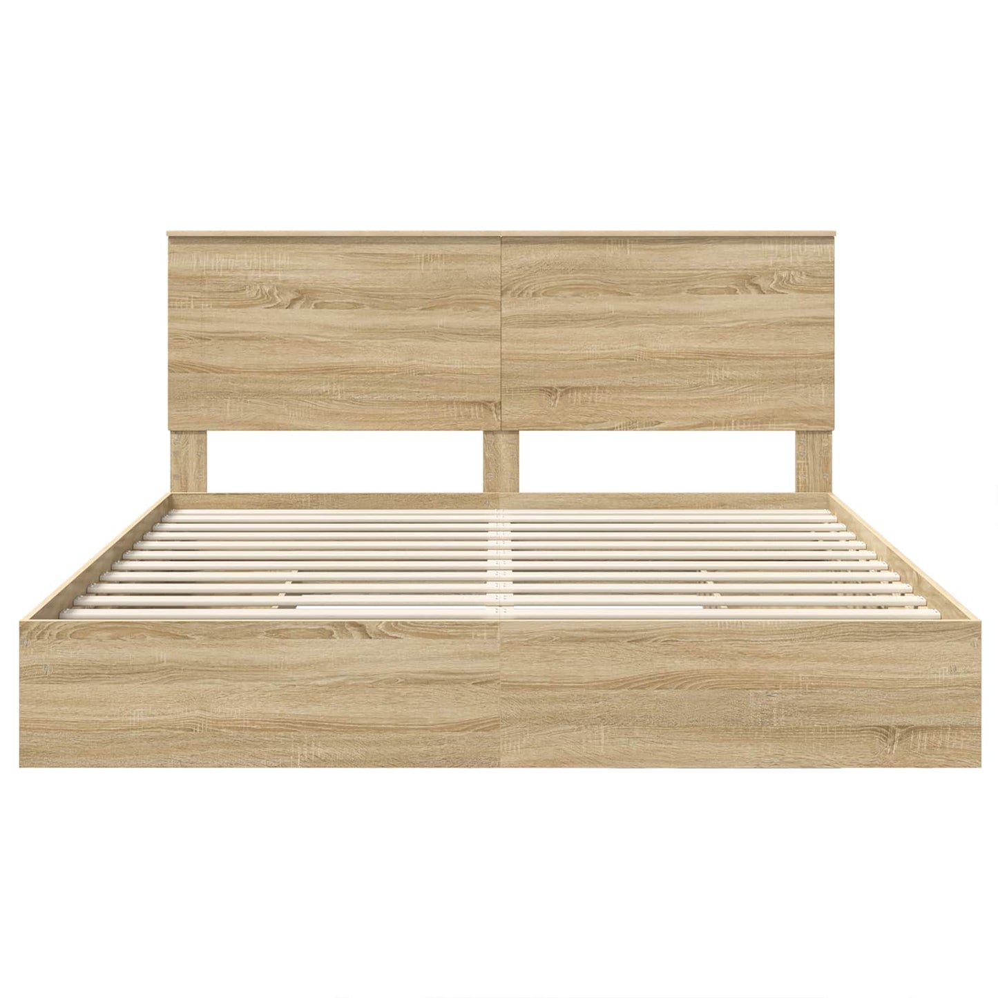 Letto con Contenitore con testiera Rovere Sonoma 180 x 200 cm | homemem39