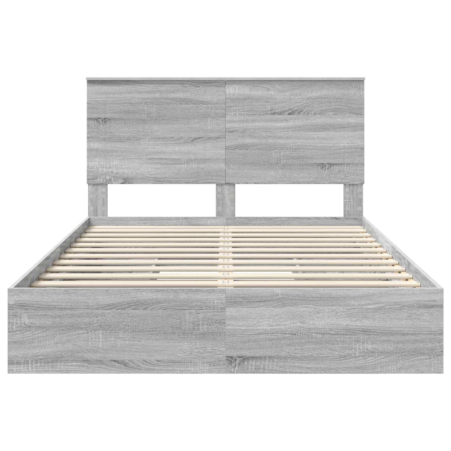 Letto con Contenitore con testiera Grigio Sonoma 160 x 200 cm | homemem39