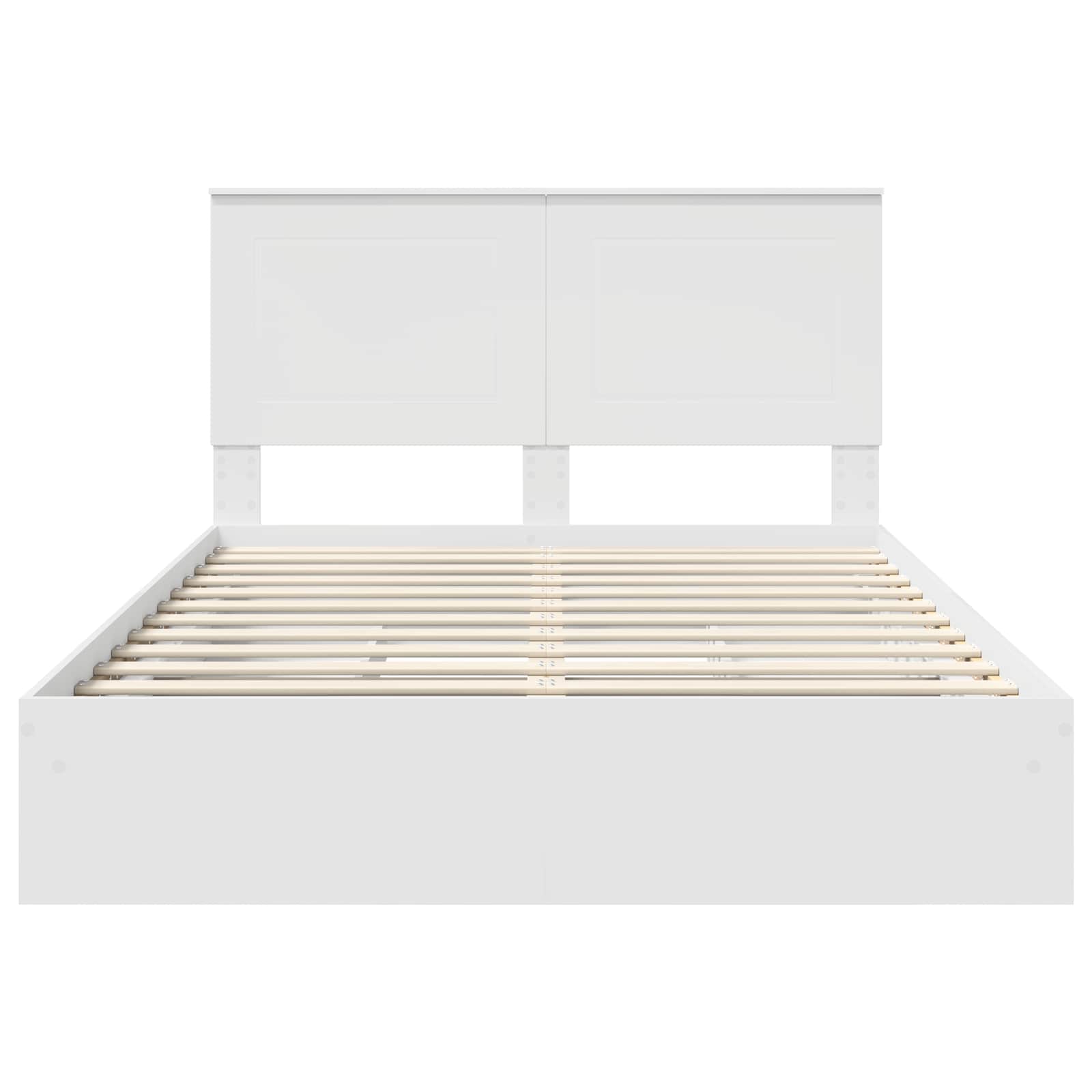 Letto con Contenitore Bianco 140 x 190 cm Legno multistrato | homemem39