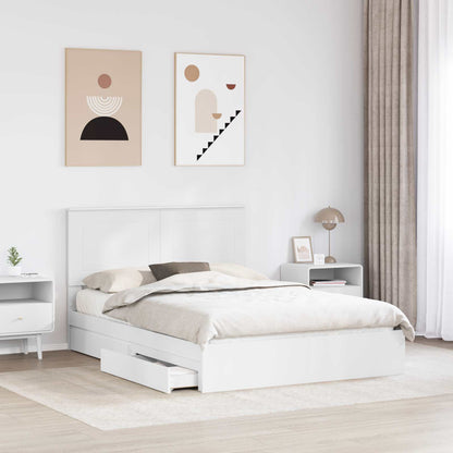 Letto con Contenitore Bianco 140 x 200 cm Legno multistrato | homemem39