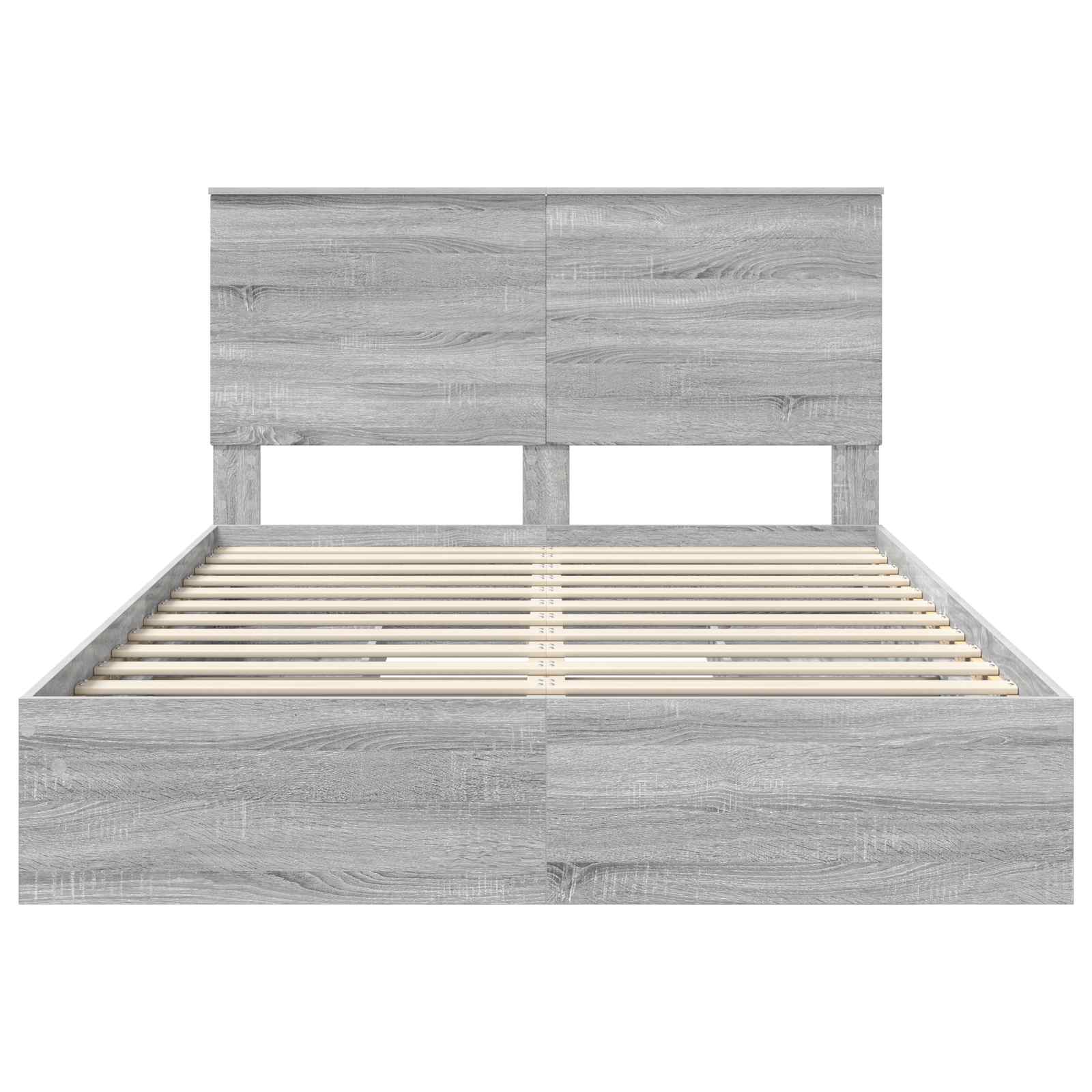 Letto con Contenitore con testiera Grigio Sonoma 140 x 200 cm | homemem39