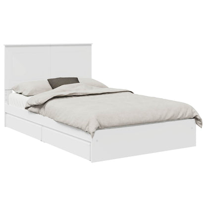 Letto con Contenitore Bianco 135 x 190 cm Legno multistrato